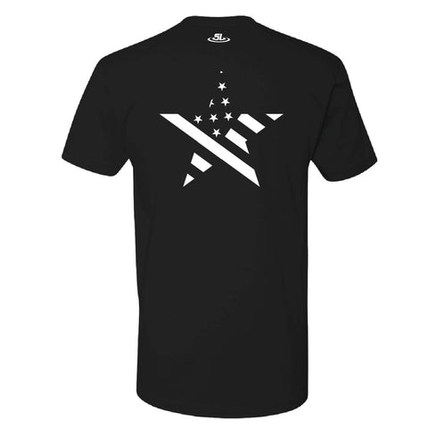 ScrapLife Wrestling Patriotic Star Tee Black - Adult